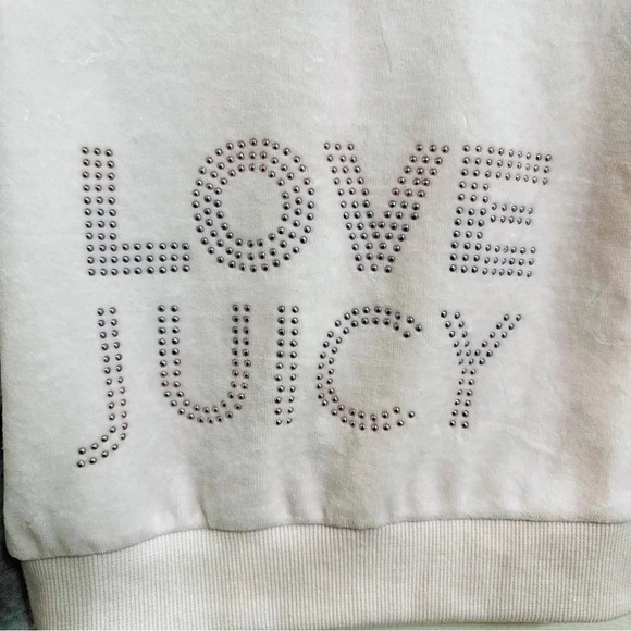 Juicy Couture Kids Pink Rhinestone Velour Zip Up Track Jacket - Size 5 - Picture 3 of 6